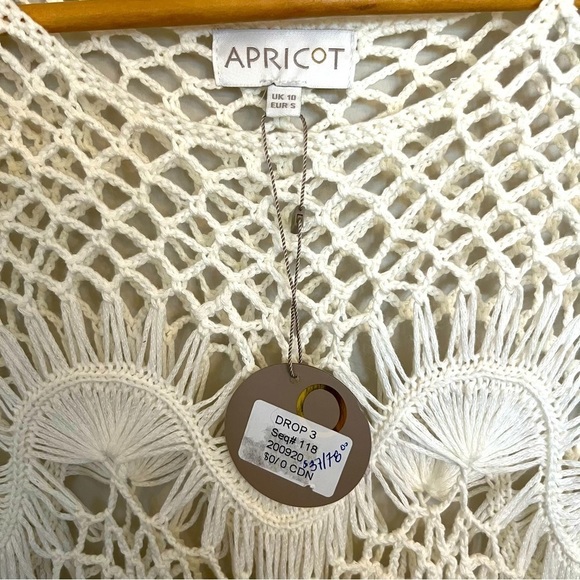 Apricot White Crochet Top with Tassels BNWT - Picture 4 of 6